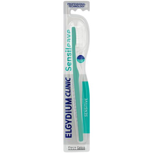 Elgydium Clinic Sensileave Sensitive Toothbrush Μαλακή Οδοντόβουρτσα Κατάλληλη για Ευαίσθητα Δόντια & Ούλα 1 Τεμάχιο - Πετρόλ